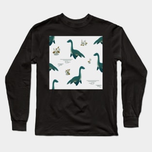 Cute Lil' Nessie Swimming About Long Sleeve T-Shirt